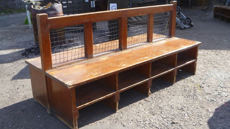 Vintage school gym bench. Gallery Image